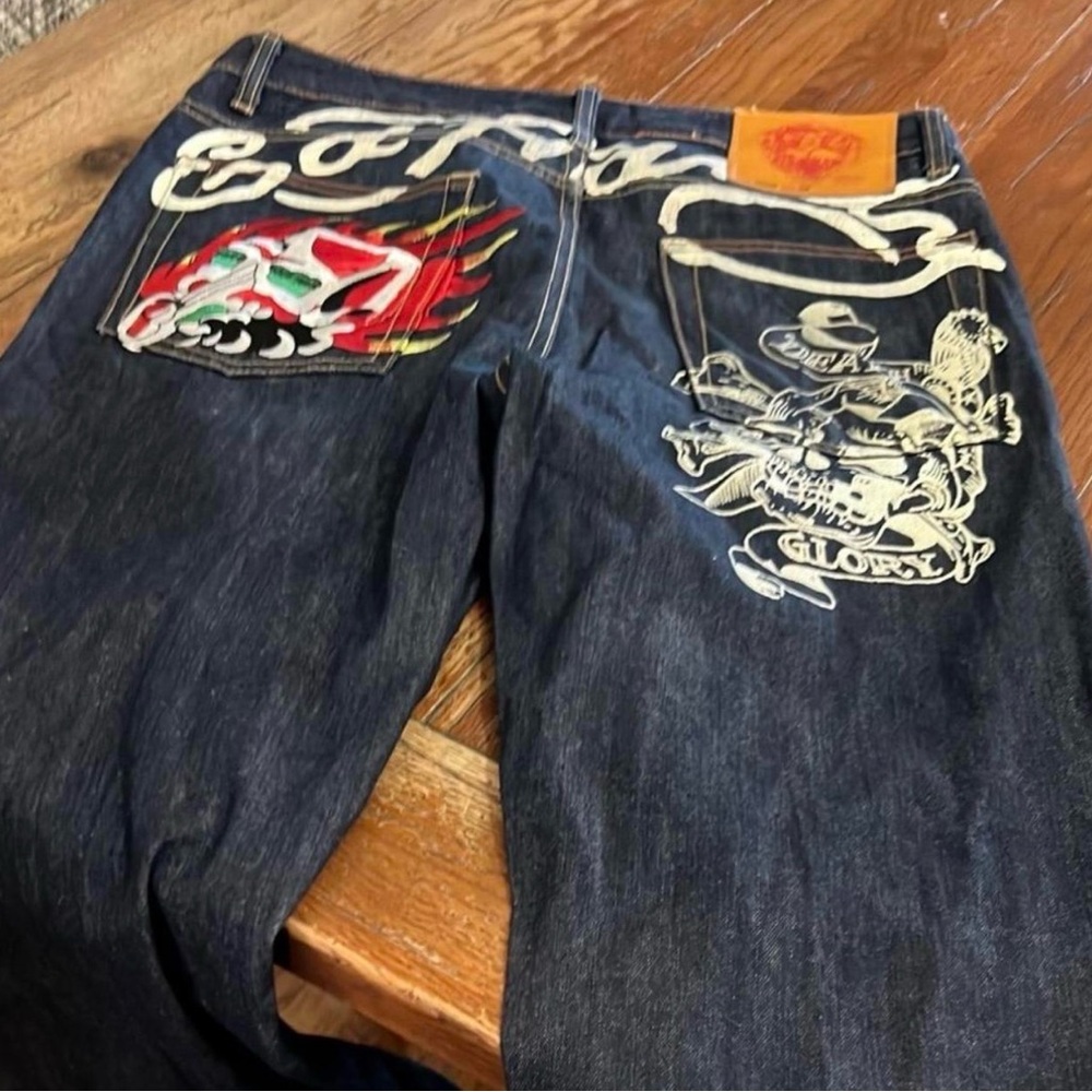 Stylish Black Embroidered Men's Jeans